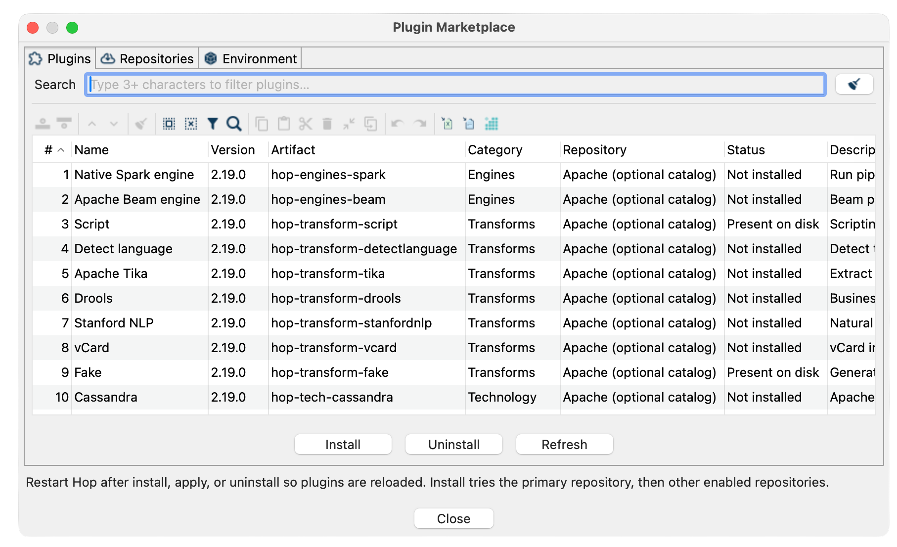 Apache Hop Marketplace