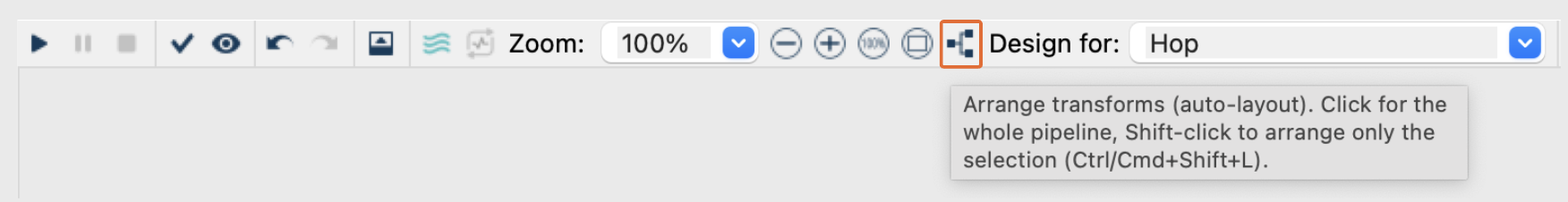 Arrange transforms feature