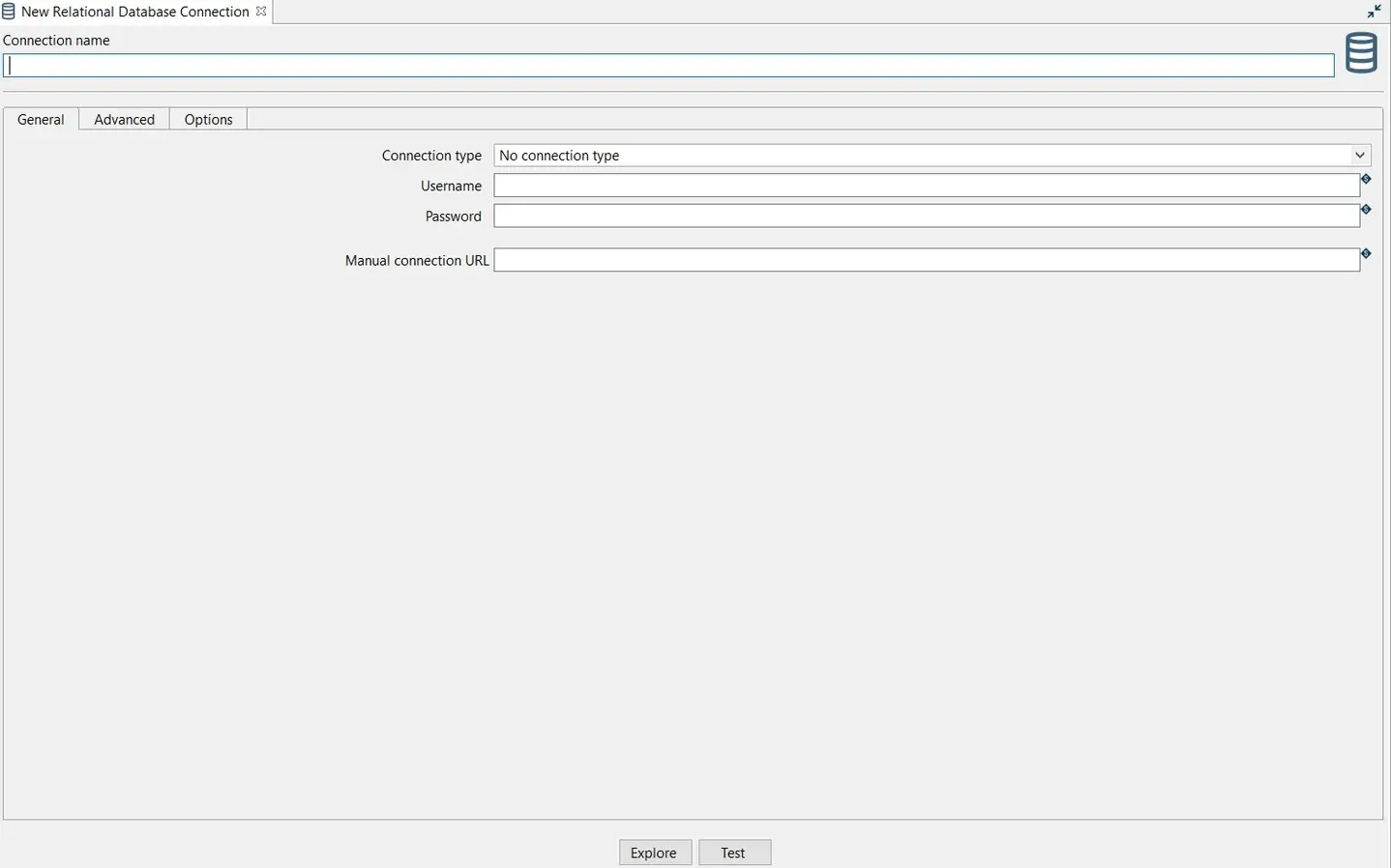 relational database connection editor in the Apache Hop metadata perspective