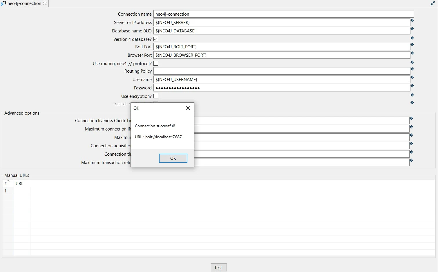 Apache Hop Neo4j connection