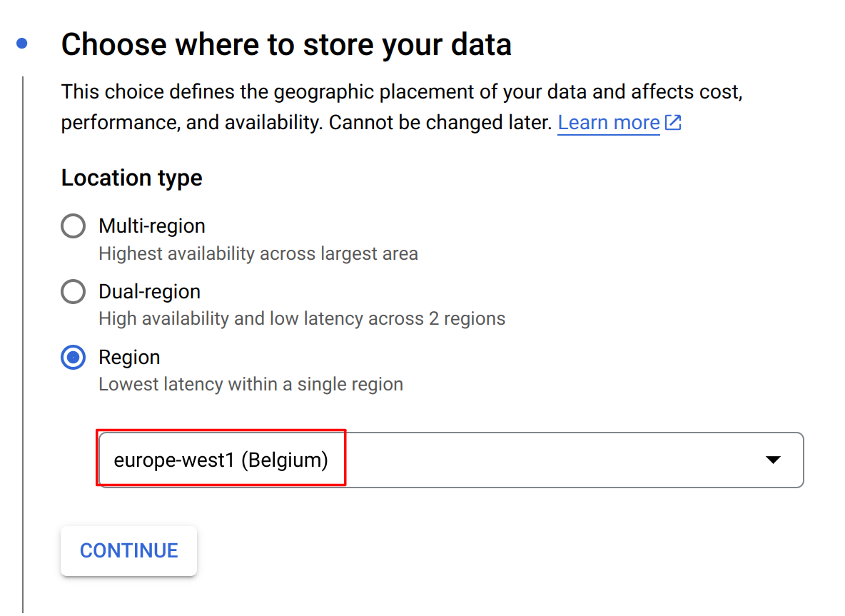create a Google Cloud Storage bucket