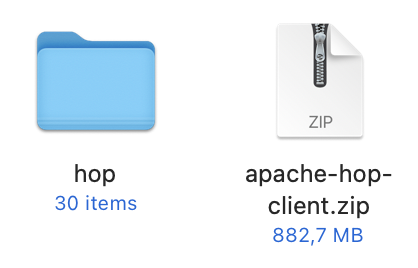 Apache Hop download and unzip