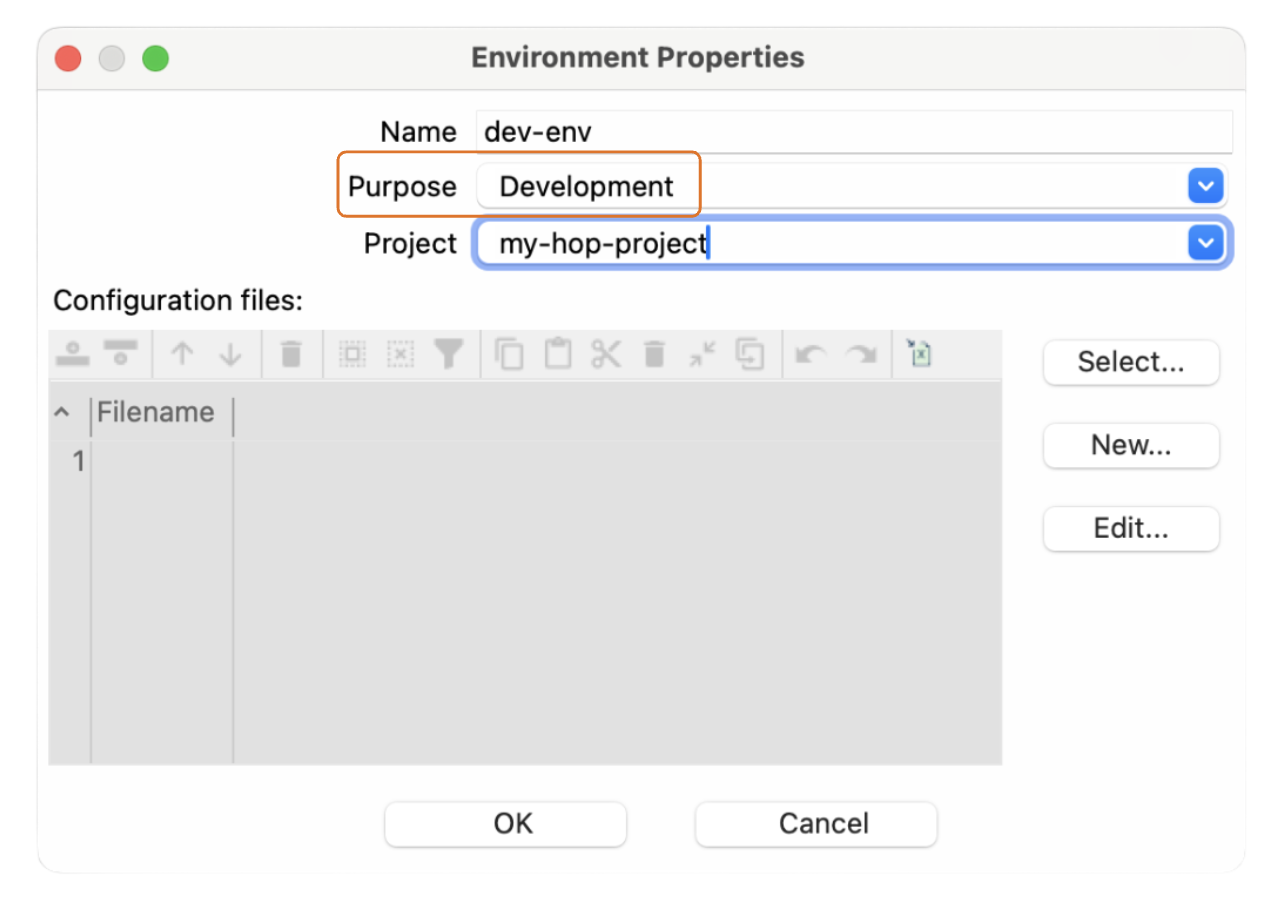 Apache Hop create environment