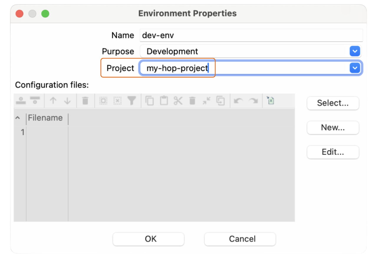 Apache Hop create environment