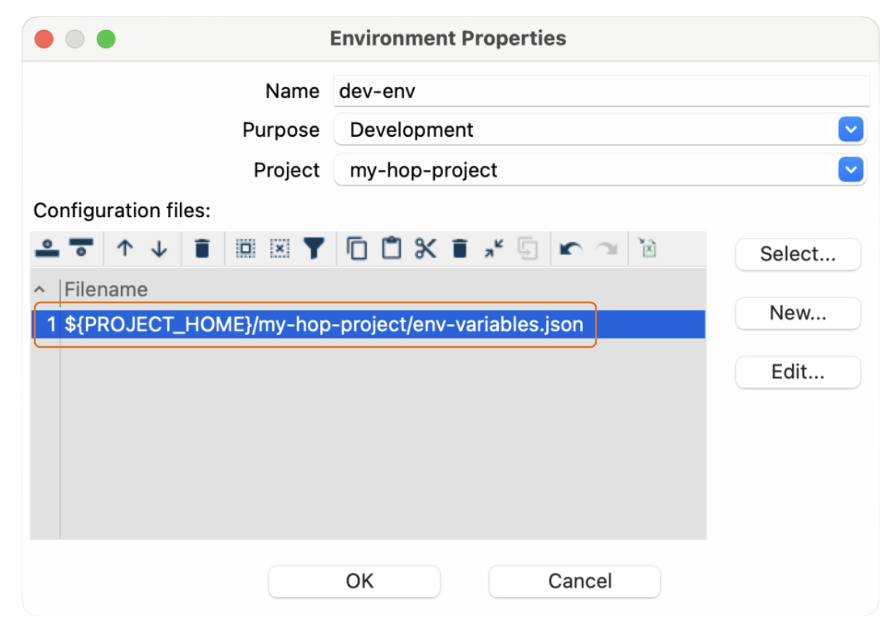 Apache Hop create environment