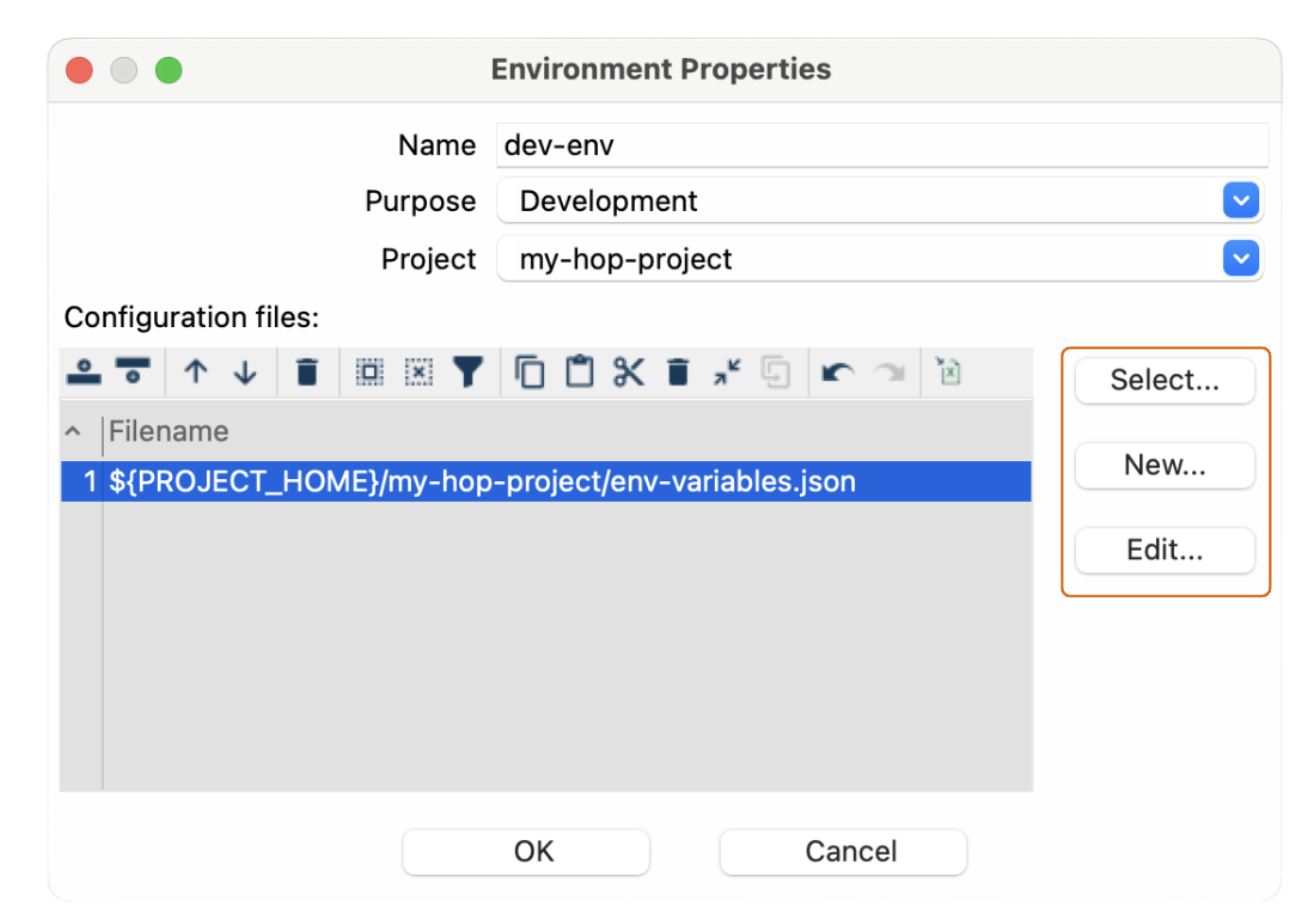 Apache Hop create environment