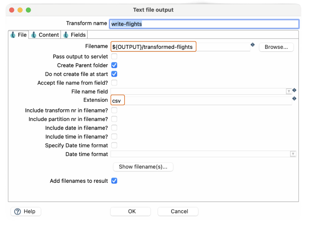 Apache Hop Text file output Apache Hop Text file output