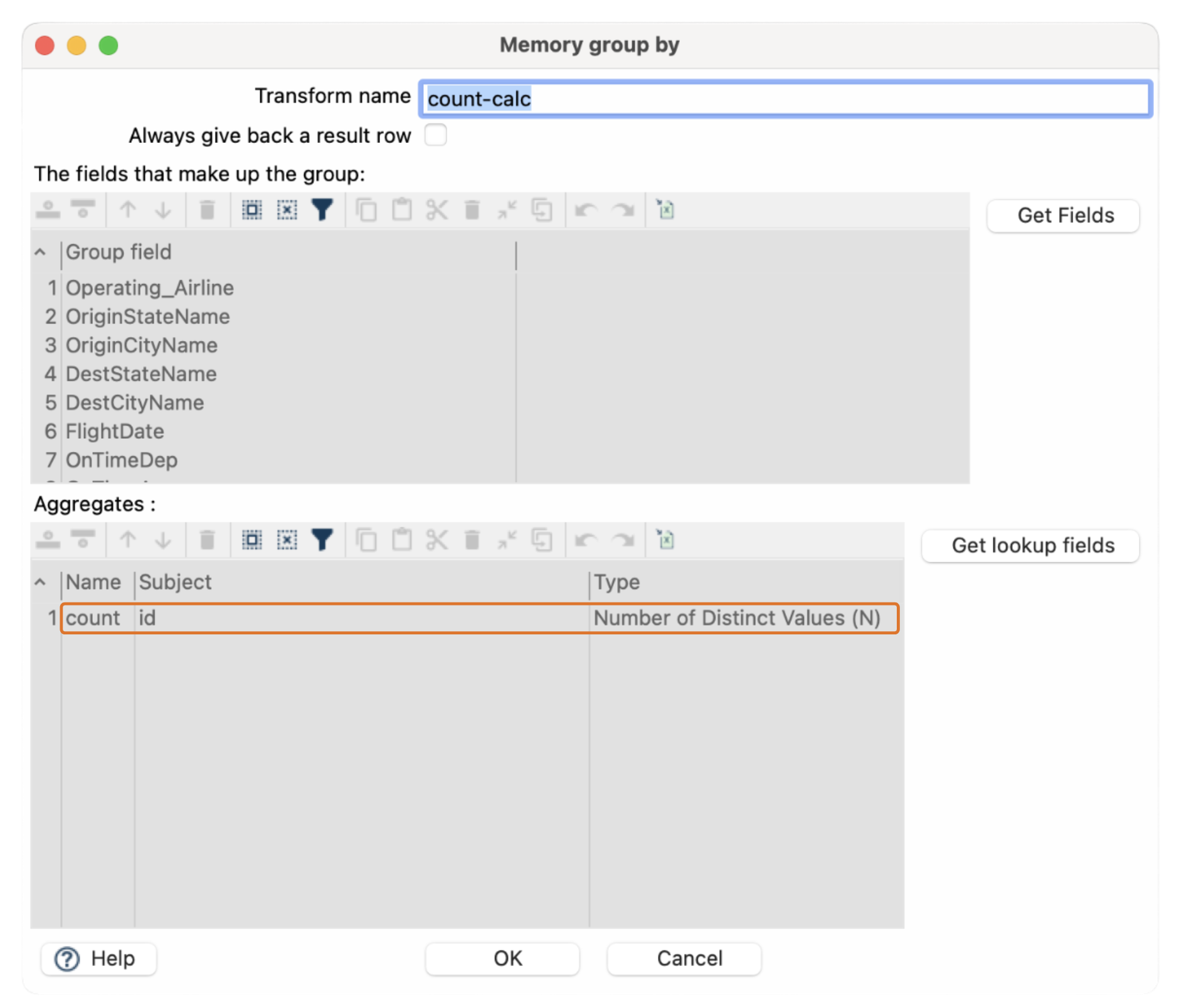 Apache Hop Memory group by Apache Hop Memory group by