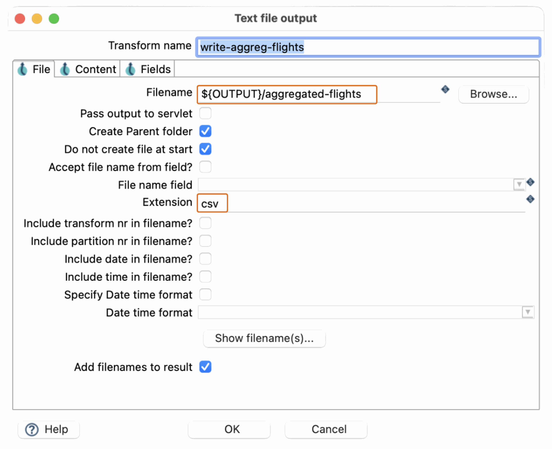 Apache Hop Text file output Apache Hop Text file output