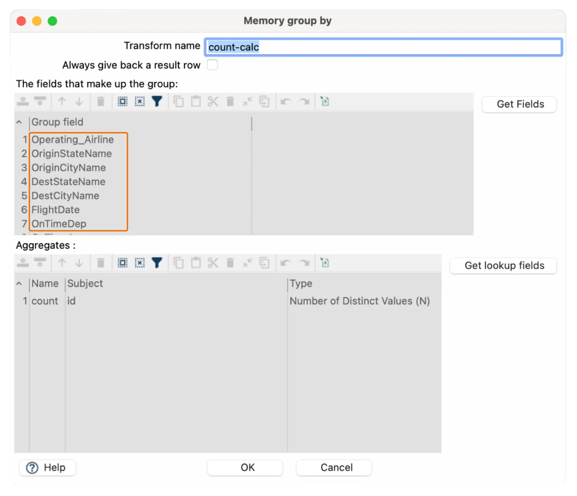Apache Hop Memory group by Apache Hop Memory group by