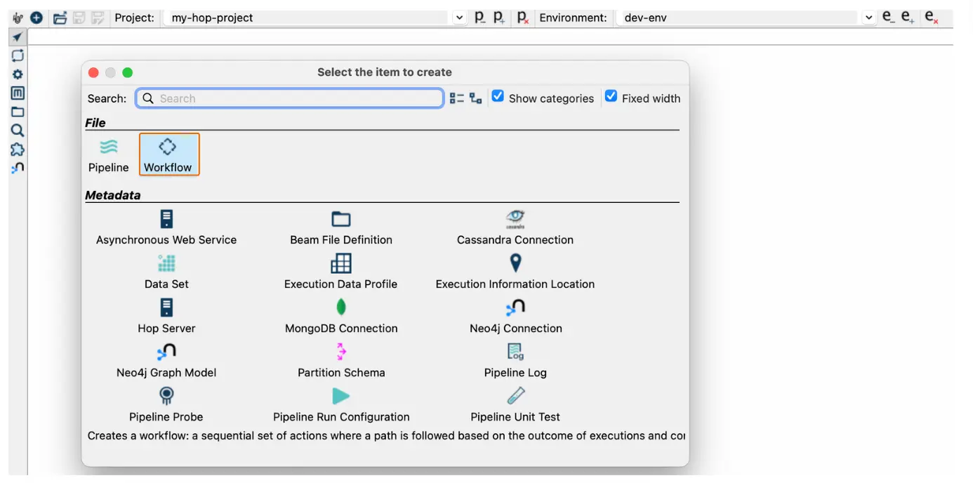 Apache Hop create workflow Apache Hop create workflow