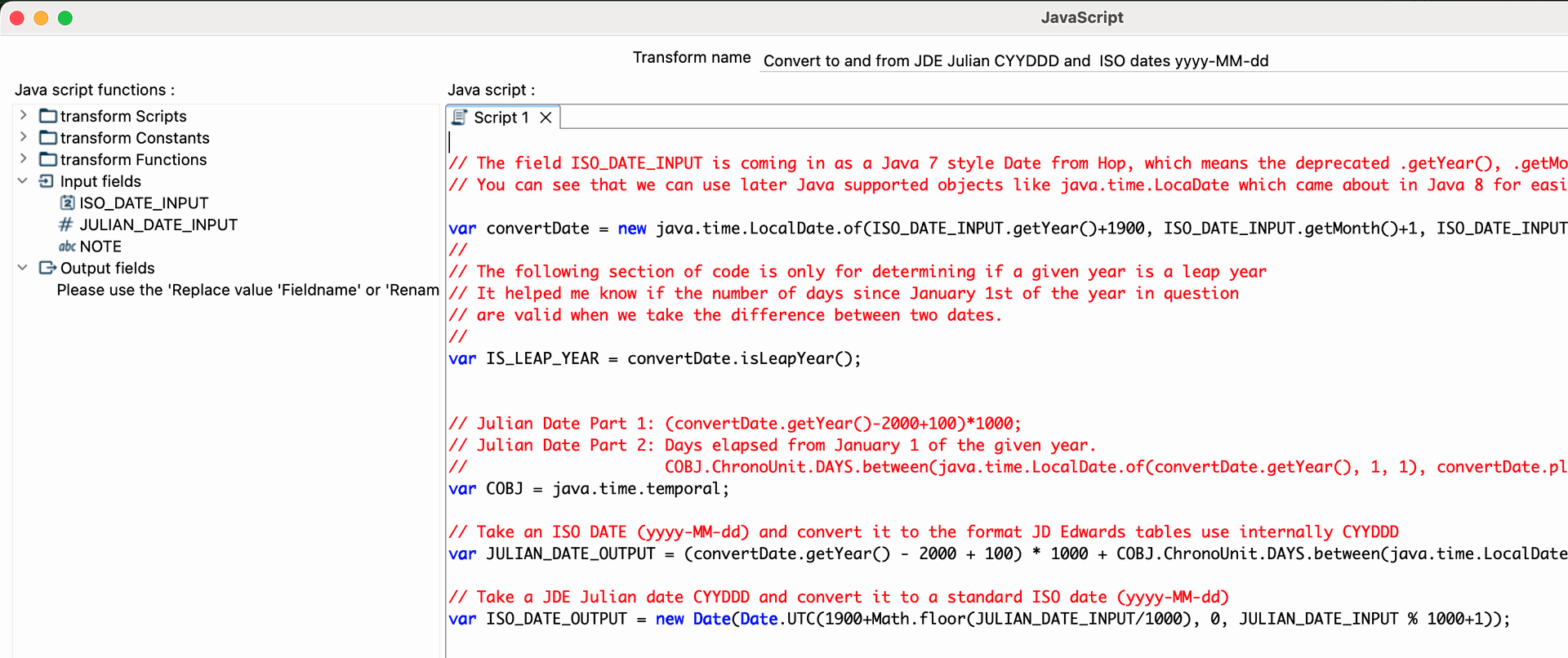 syntax highlighting in SQL and scripting transforms and actions