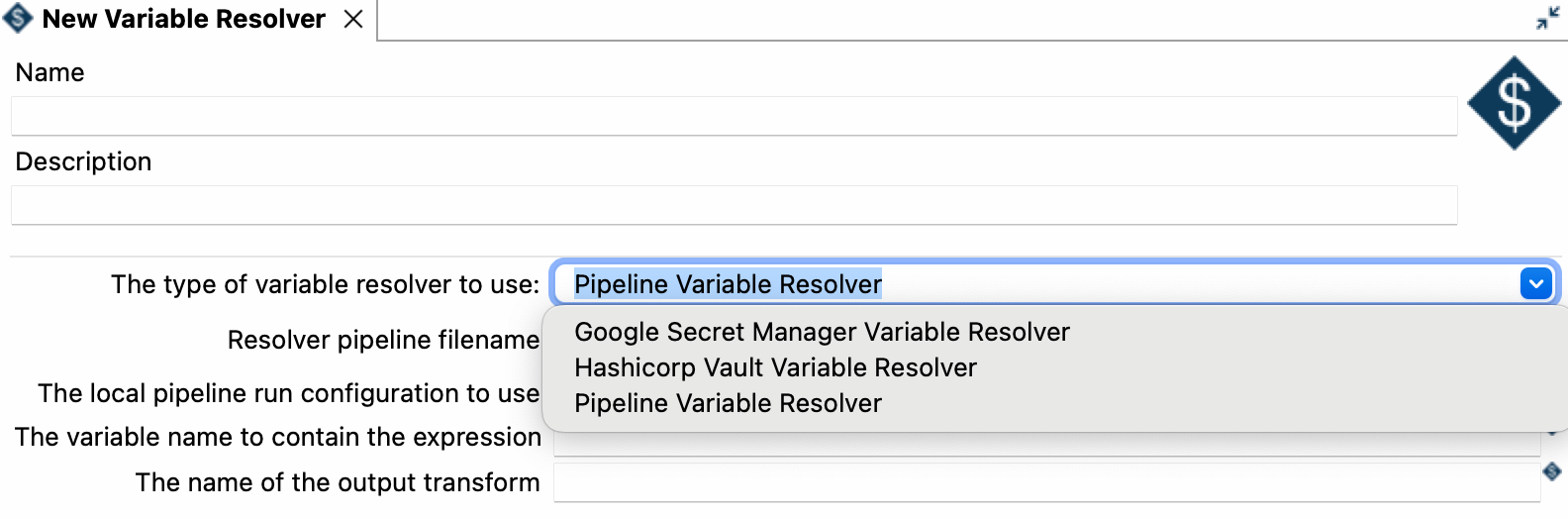 new variable resolver metadata type in Apache Hop 2.12
