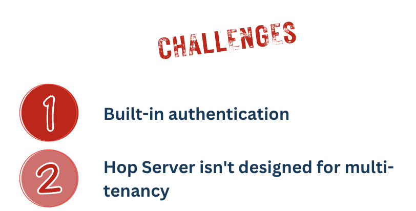 multi-tenancy limitations in Apache Hop: no authentication or built-in multi-tenancy