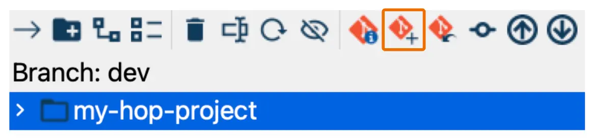 Apache Hop File Explorer Perspective Git Add option