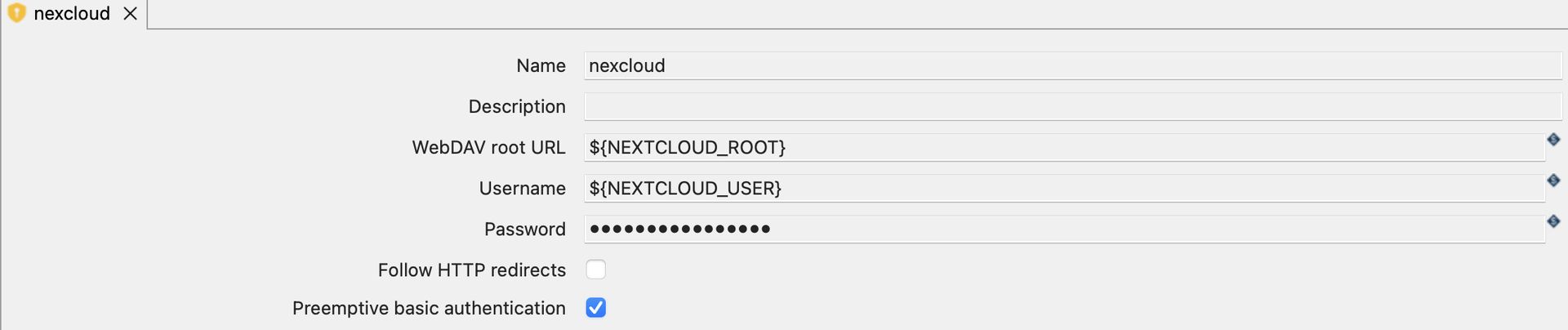 Apache Hop - WebDAV new connection